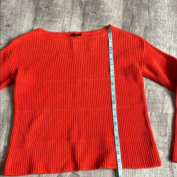Talbots bright orange Knit sweater - Picture 3 of 8